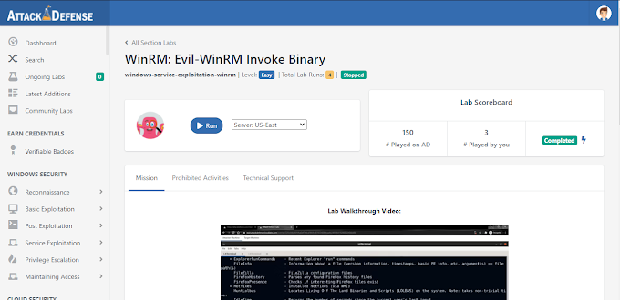 WinRM: Evil-WinRM Invoke Binary Walkthrough | Weekend Lab Sprint | AttackDefence Lab