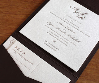 Letterpress wedding invitations