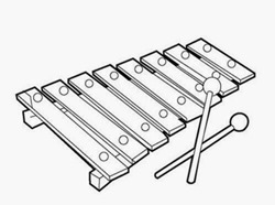 jugarycolorear  --- coloriage-le-xylophone.gif