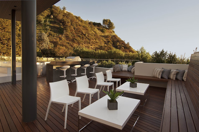 Picture of modern outdoor furniture on the terrace