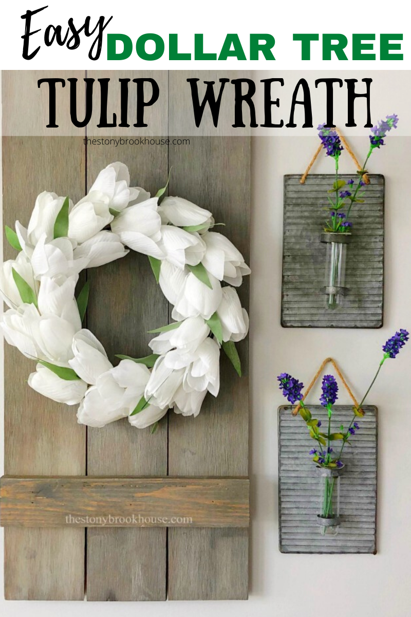 Easy Dollar Tree Tulip Wreath
