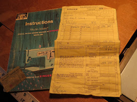 Singer model 248 Style-mate sewing machine receipt 1967