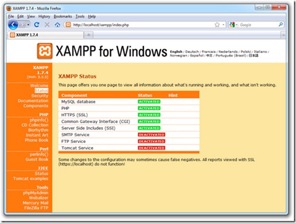 XAMPP for windows