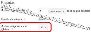 Configurar el LightBox de Blogger