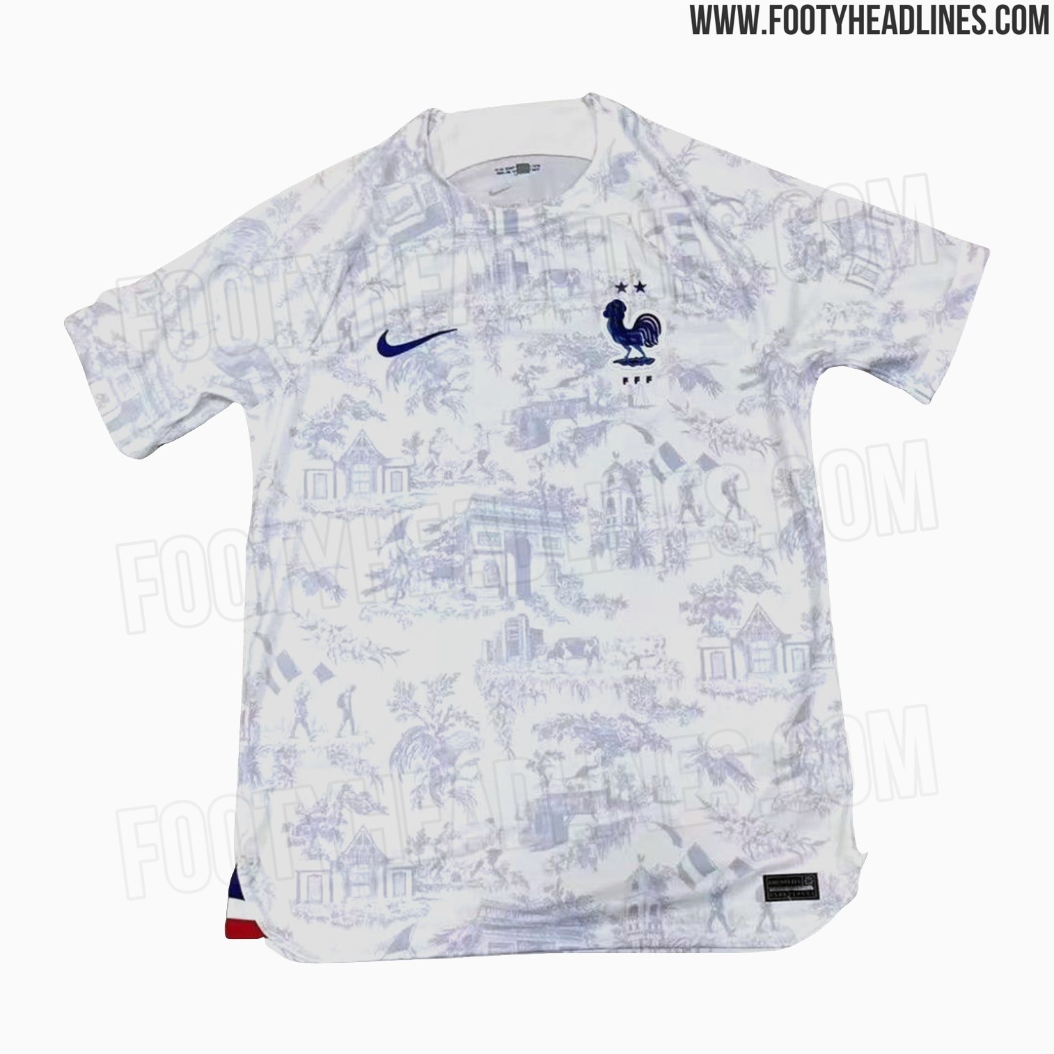 Nike France Away Jersey w/ World Cup Champion and World Cup 2022 Patch 22/23 (White) Size M