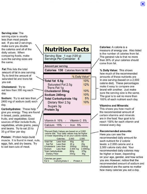 Reading and Understanding Food Labels - for Kids!
