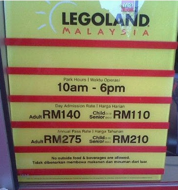 Lapan X Lapan: Harga Tiket Legoland Malaysia