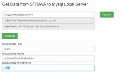 Software GET Data from STRAVA PHP MYSQL