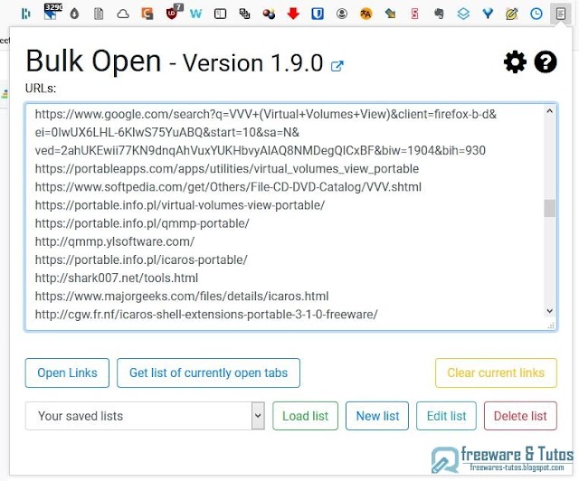 Bulk URL Opener : ouvrir plusieurs URLs en un clic sur Chrome et Firefox