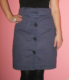 high waisted button front skirt tutorial