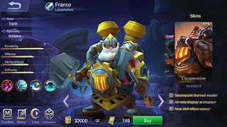 Skin Season 9 Mobile Legends : Franco - Locomotive 