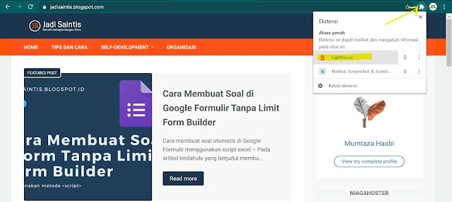 Cek Skor SEO Blog Menggunakan Google Lighthouse