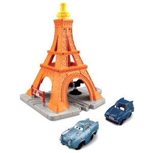 Disney Pixar Cars Toys - Fisher-Price GeoTrax Disney/Pixar Cars 2 Eiffel Tire Crash (V9962)