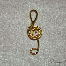 MARCAPAGINAS CON ALAMBRE:  CLAVE DE SOL
