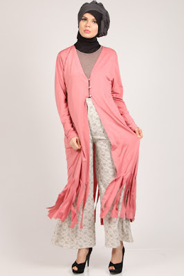 Model Long Cardigan Wanita Muslimah Terbaru 2016