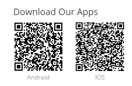 You may also use these QR codes to download the app.