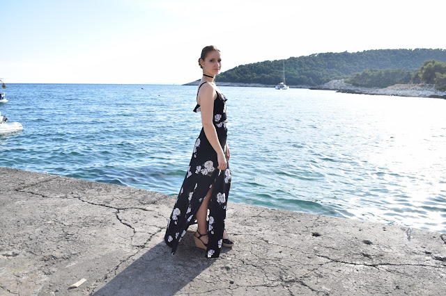 Sunset Milna maxi dress summer picture floral hvar girls