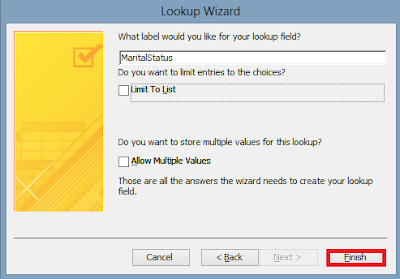 Lookup wizard