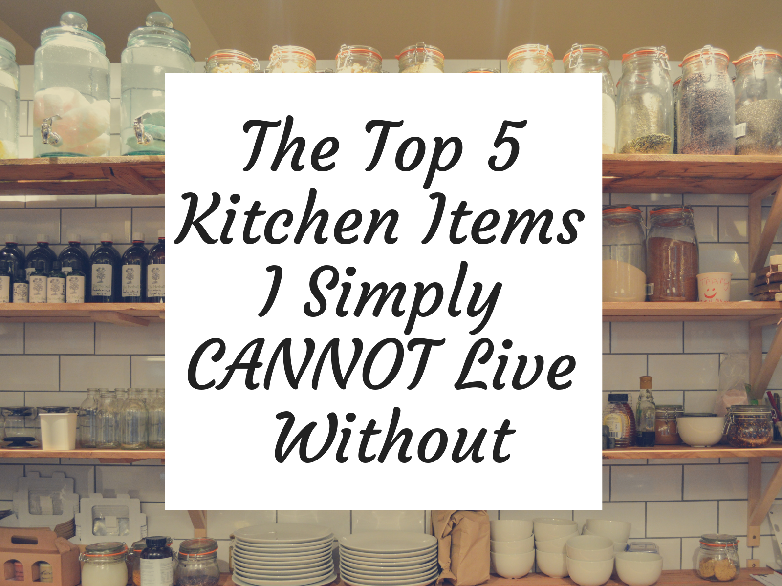 We all got those items we can't live without and I definitely have a nice, long list of those things I don't feel complete without. My journals and home books, the internet, stuffed animals from mine and Phil's childhoods, and strong coffee all make the list. But since I love being in the kitchen constantly, I figured I would share the items in my kitchen that I simply cannot live without.