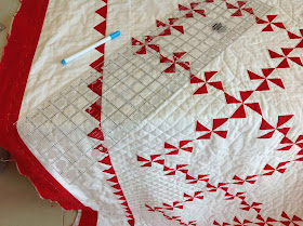 Marking cross-hatching for hand quilting 