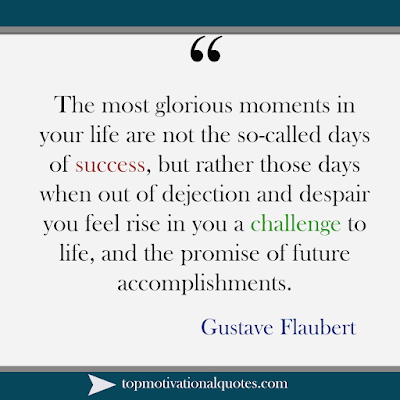 The Most Glorious Moments In Your Life By Gustave Flaubert (Success And Challenge- Life Quotes about success challenge despair and rise