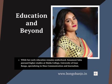 Sonamoni Saha Education and Beyond