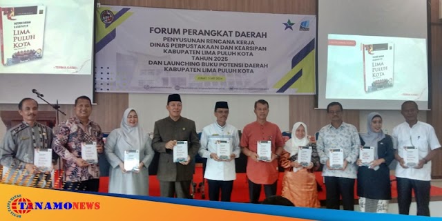 Bupati Safaruddin Luncurkan Buku Potensi Daerah Kabupaten Lima Puluh Kota