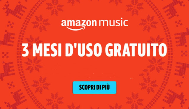 offerta amazon music gratis per tre mesi