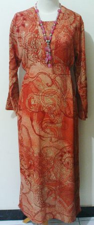  baju  modern Long  Dress  Batik  Muslim