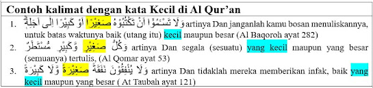 Bahasa Arab Kecil dan Contoh Kalimatnya