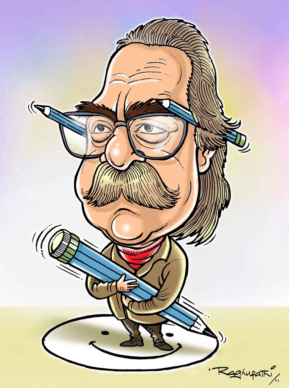Abdulhadi Shammah .. Caricature by Raghupathi NS - India