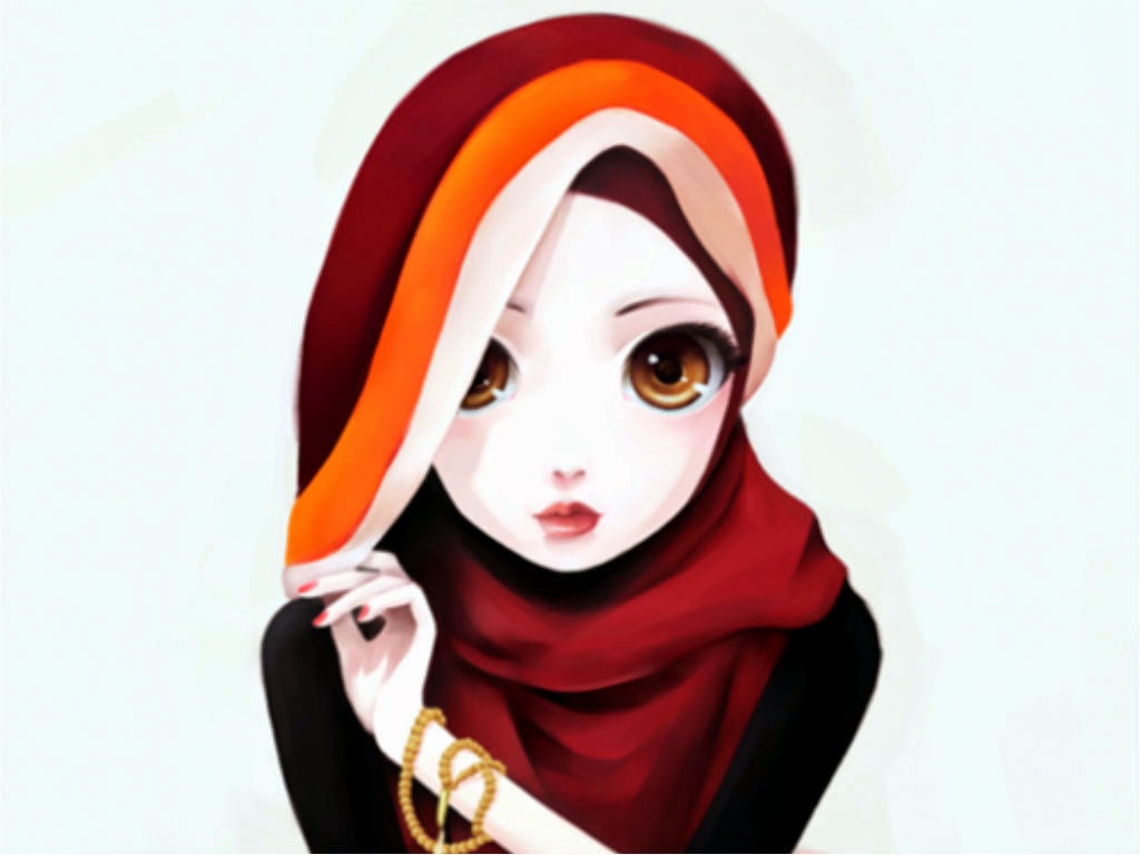 Wallpaper Atau DP BBM Muslimah Cute Khusus Android 2015