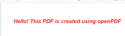 creating PDF in Java using openpdf