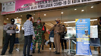 Satgas Terpadu Penanganan Covid19 Kota Bandarlampung Laksanakan Penegakan Disiplin Protokoler Kesehatan di Mall Kartini