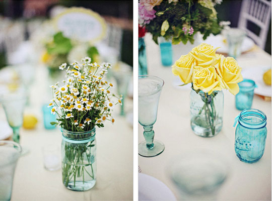 mason jar centerpieces for summer wedding