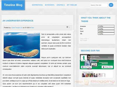 TimelineBlog Responsive For Business, Magazine, Photography blog Mixed color, Gray, White, Blue color Minimalist Seo Ready No Sidebar in homepage Post Thumbnails Fixed Width 2 Columns layout 3 Columns Footer Blogger Template Download