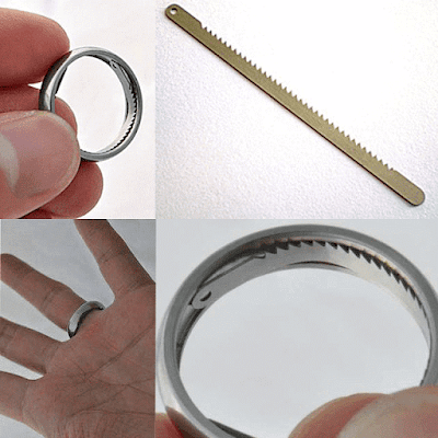Titanium Escape Ring Hides a Dual-Use Tool, An Escape Tool At Your Fingertips