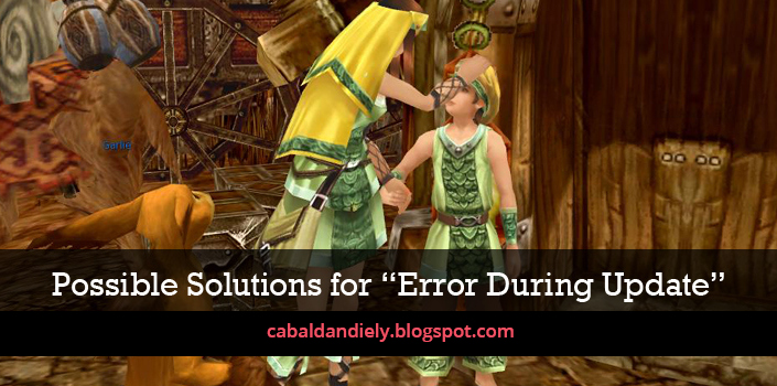 Possible Solutions for Error During Update in Cabal Online PH