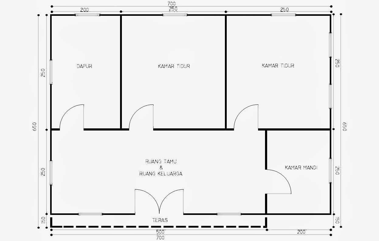  Denah  rumah  sederhana 