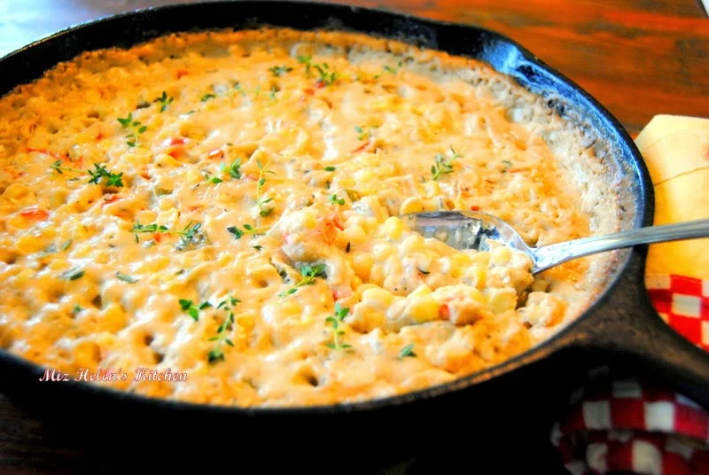 Baked Creamed Skillet Corn at Miz Helen's Country Cottage