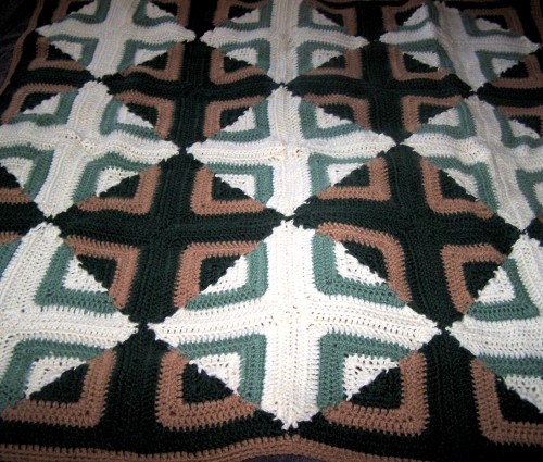 Reversible Log Cabin Afghan - Free Pattern