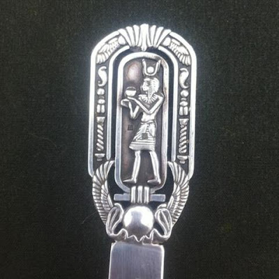 HALLMARKED SILVER EGYPTIAN LETTER OPENER,1950'S- 96GRAMS