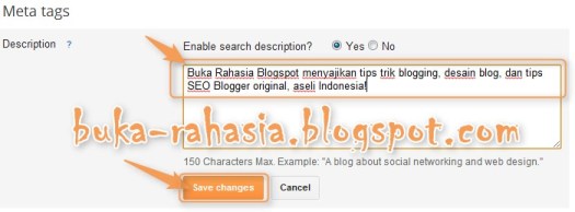 Meta Description Blogger 2