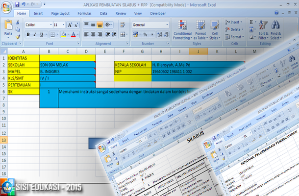 Aplikasi Pembuatan Silabus dan RPP Format Microsoft Excel