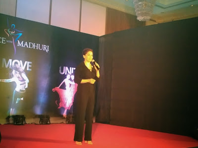 Madhuri Dixit speaking to the Media