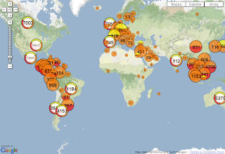 mappa febbre suina