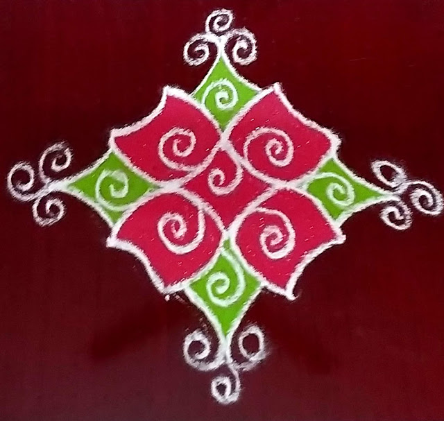 kolam, kolangal, Rangoli, Muggulu, Easy Kolam, Easy Muggulu, Easy Rangoli, Friday Kolam, 7 dots Kolam, 7 dots Rangoli, 7 Dots Muggulu, rangoli for beginners step by step, kolam for beginners step by step, muggulu for beginners step by step design kolam, design rangoli, design muggulu, design kolam with dots, design rangoli with dots, design muggulu with colours, 