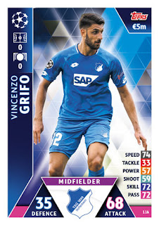 Match Attax UEFA Champions League 2018 2019 TSG 1899 Hoffenheim Set