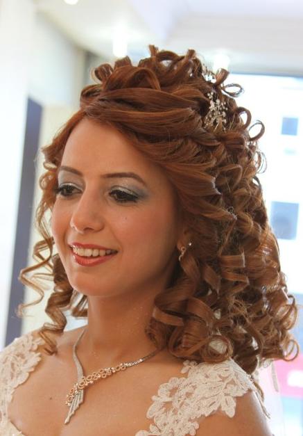 Curly Wedding Hairstyle  They Pictures