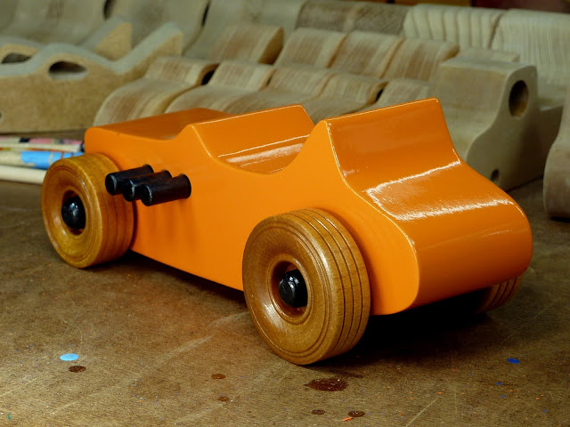 Handmade Wood Toy Car Hot Rod Freaky 1927 Ford T-Bucket Toymakers Shop Photos